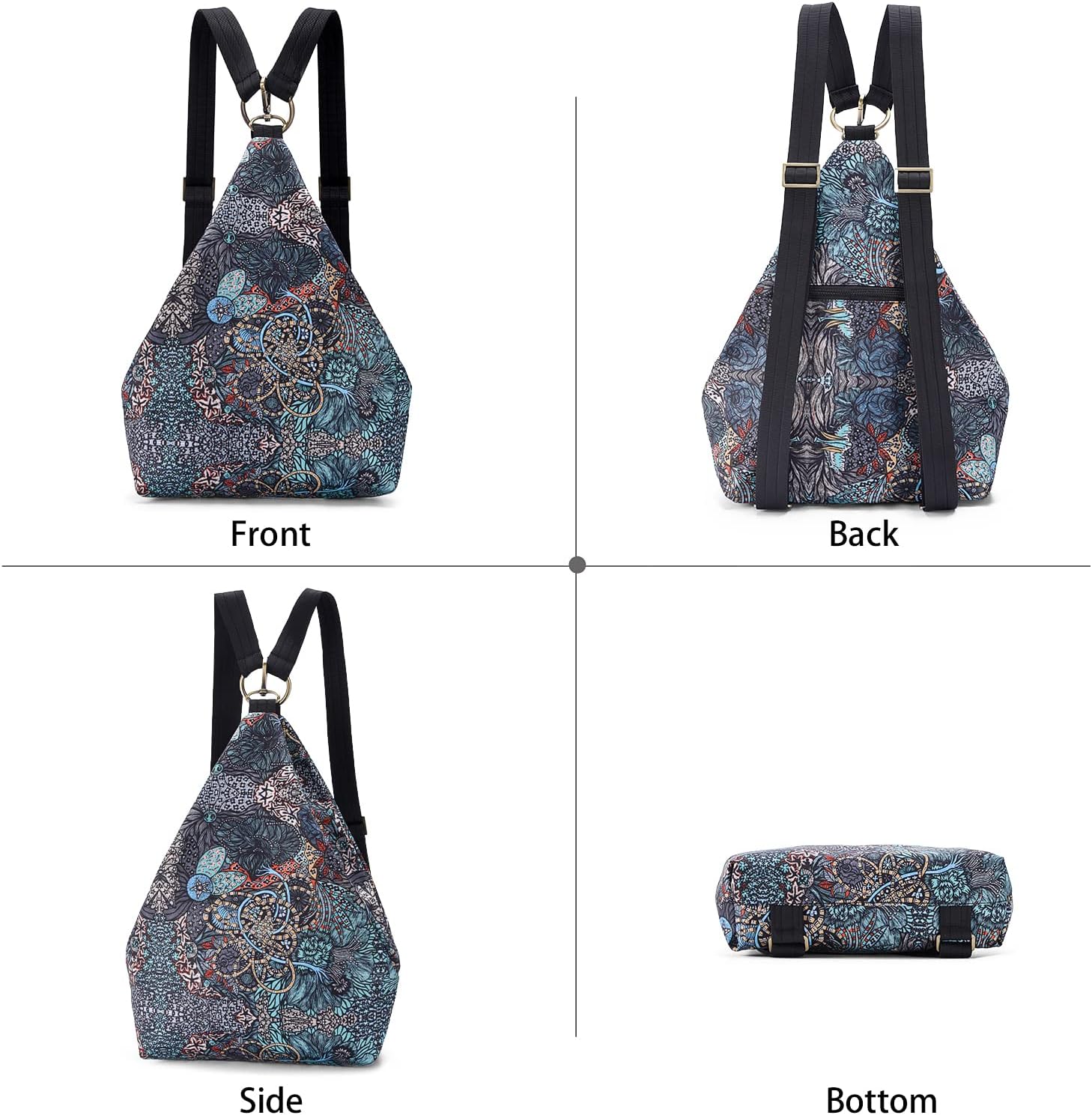 Boho Butterfly Small Backpack Purse for Women