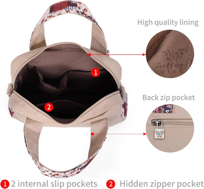 Women’s Canvas Shoulder Bag With Adjustable Strap