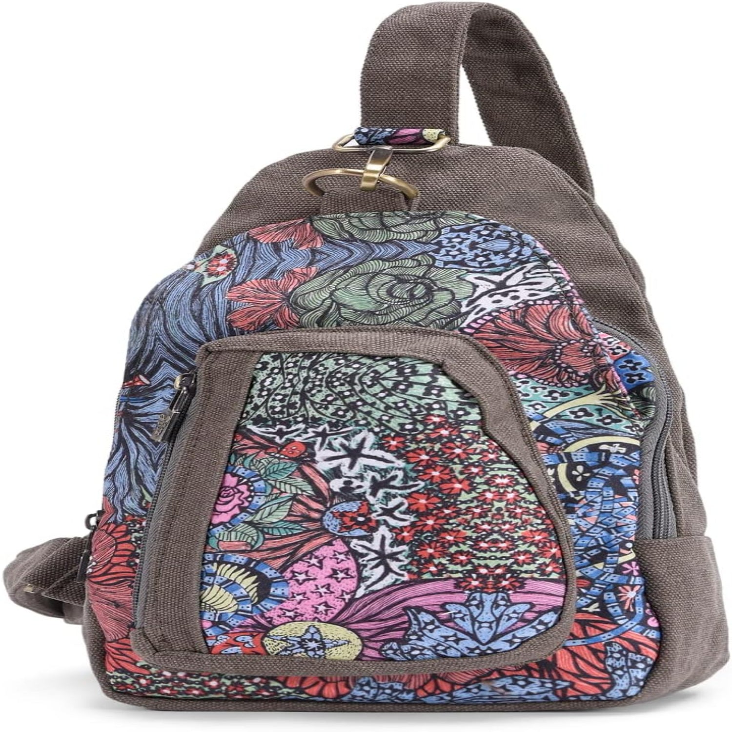 Boho Canvas Sling Bag Crossbody – Adjustable Chest Pack