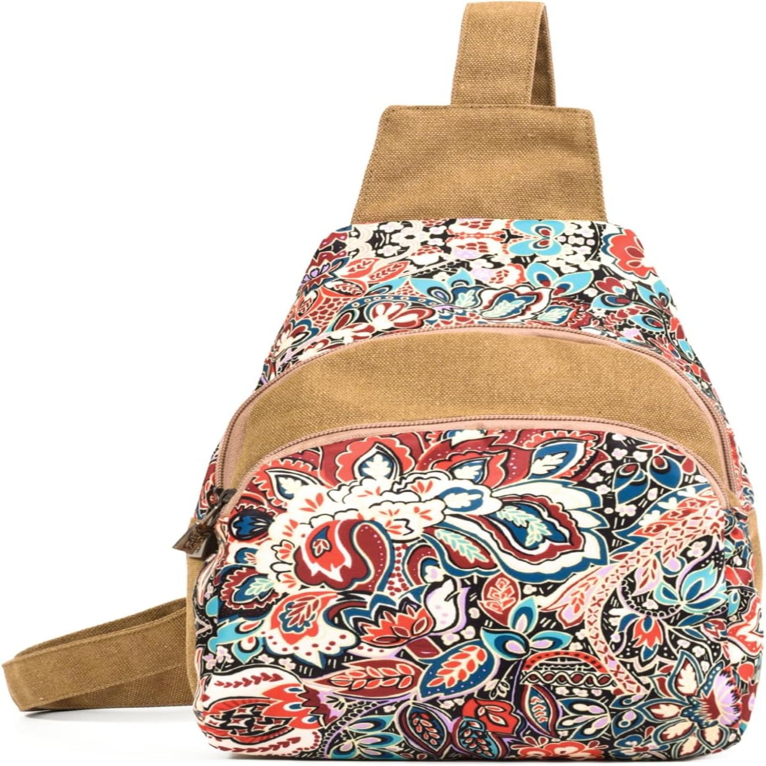 Boho Canvas Sling Chest Bag Crossbody Shoulder Pack