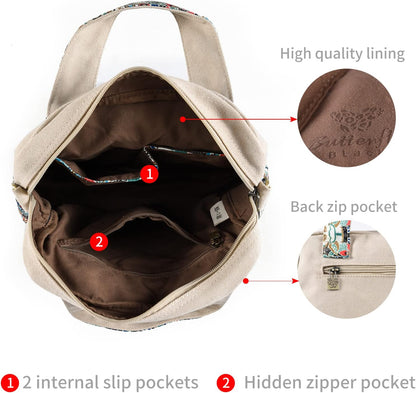 Women’s Canvas Shoulder Bag Crossbody With Top Handle