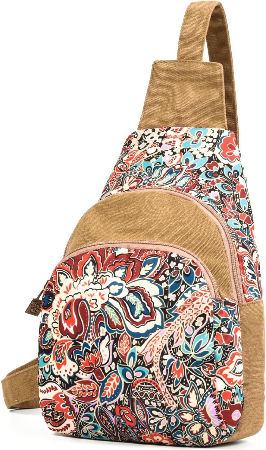 Boho Canvas Sling Chest Bag Crossbody Shoulder Pack