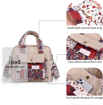 Women’s Canvas Shoulder Bag With Adjustable Strap