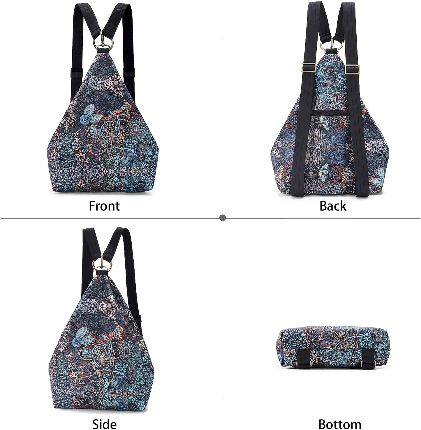 Boho Butterfly Small Backpack Purse for Women