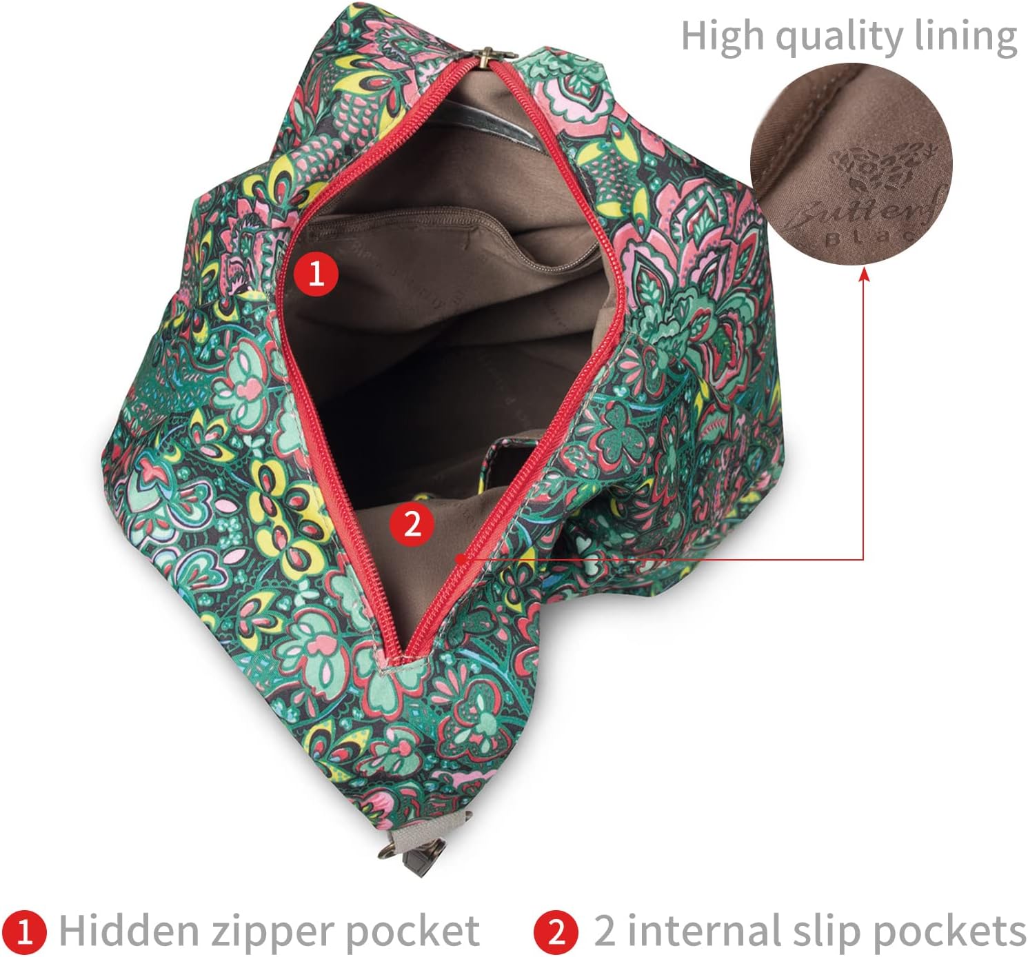 Women’s Butterfly Boho Backpack Purse Small Daypack