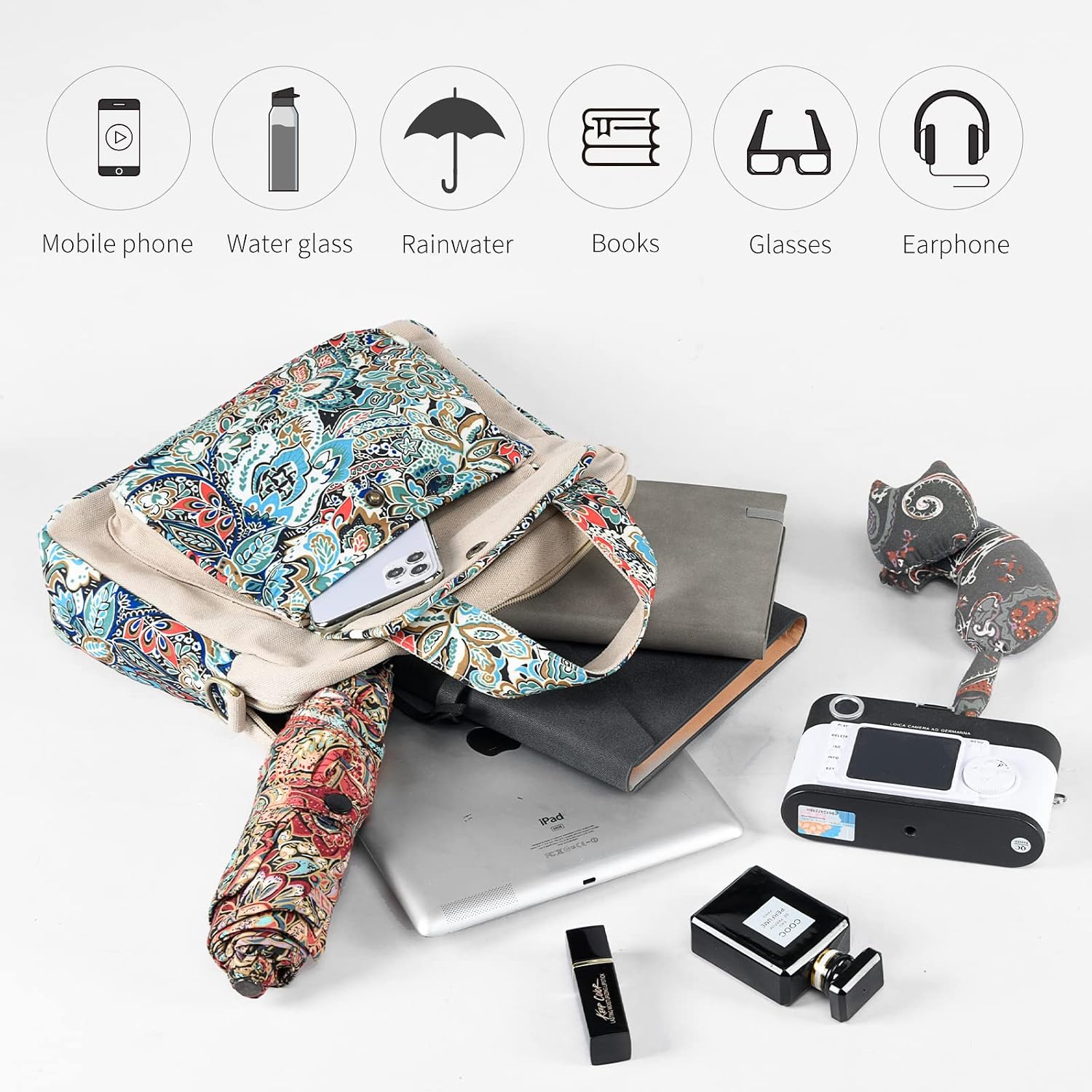 Women’s Canvas Shoulder Bag Crossbody With Top Handle