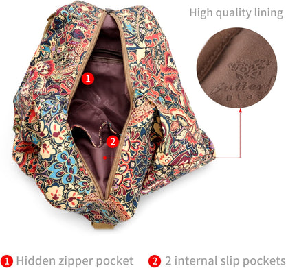 Women’s Boho Butterfly Backpack Purse – Small Casual Daypack