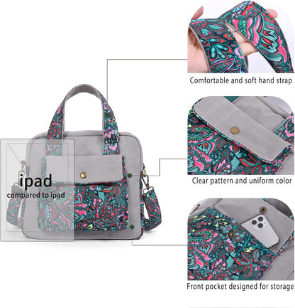 Women’s Canvas Shoulder Bag with Adjustable Strap