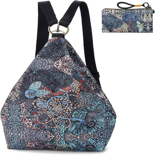 Boho Butterfly Small Backpack Purse for Women