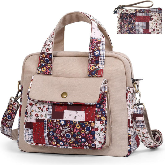 Women’s Canvas Shoulder Bag With Adjustable Strap
