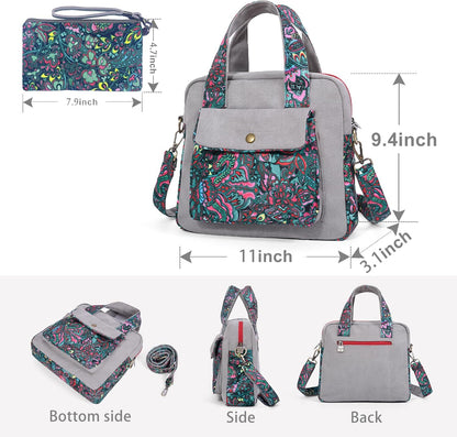 Women’s Canvas Shoulder Bag with Adjustable Strap