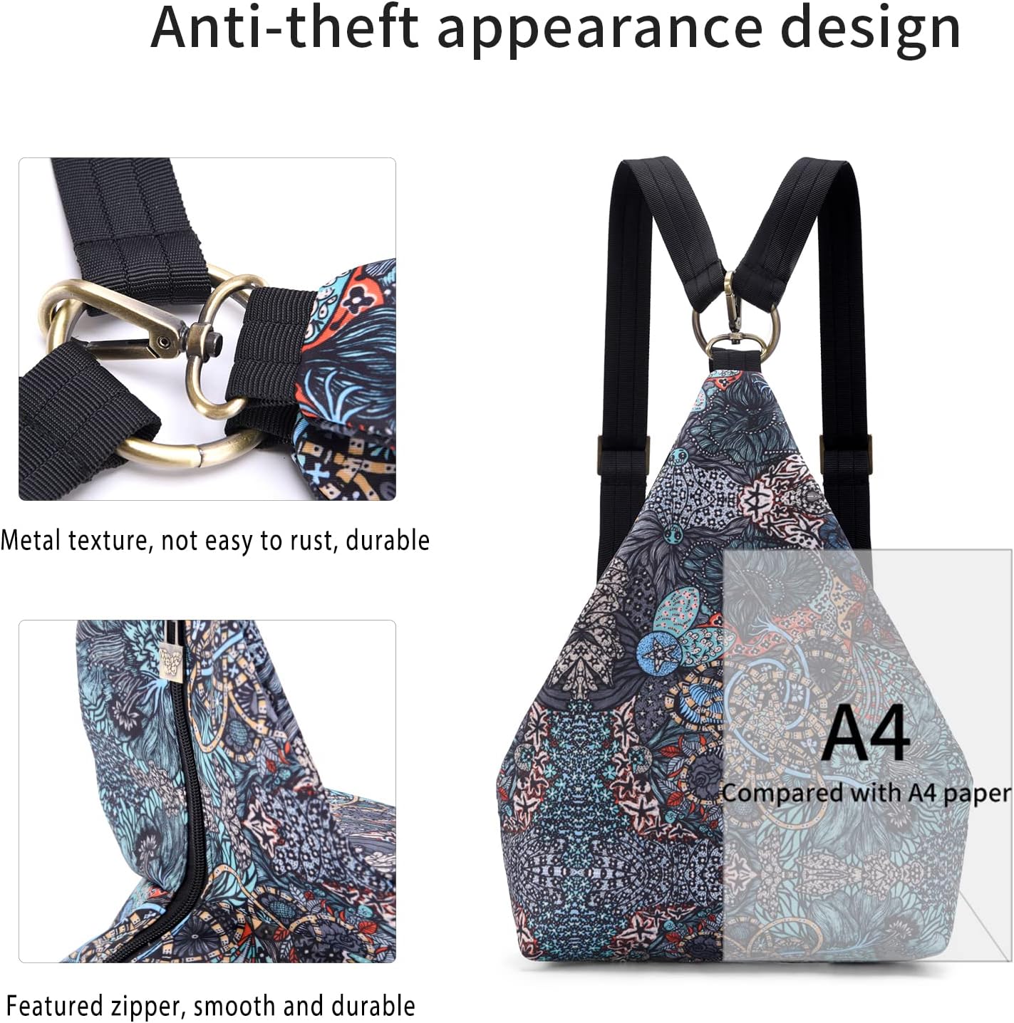 Boho Butterfly Small Backpack Purse for Women
