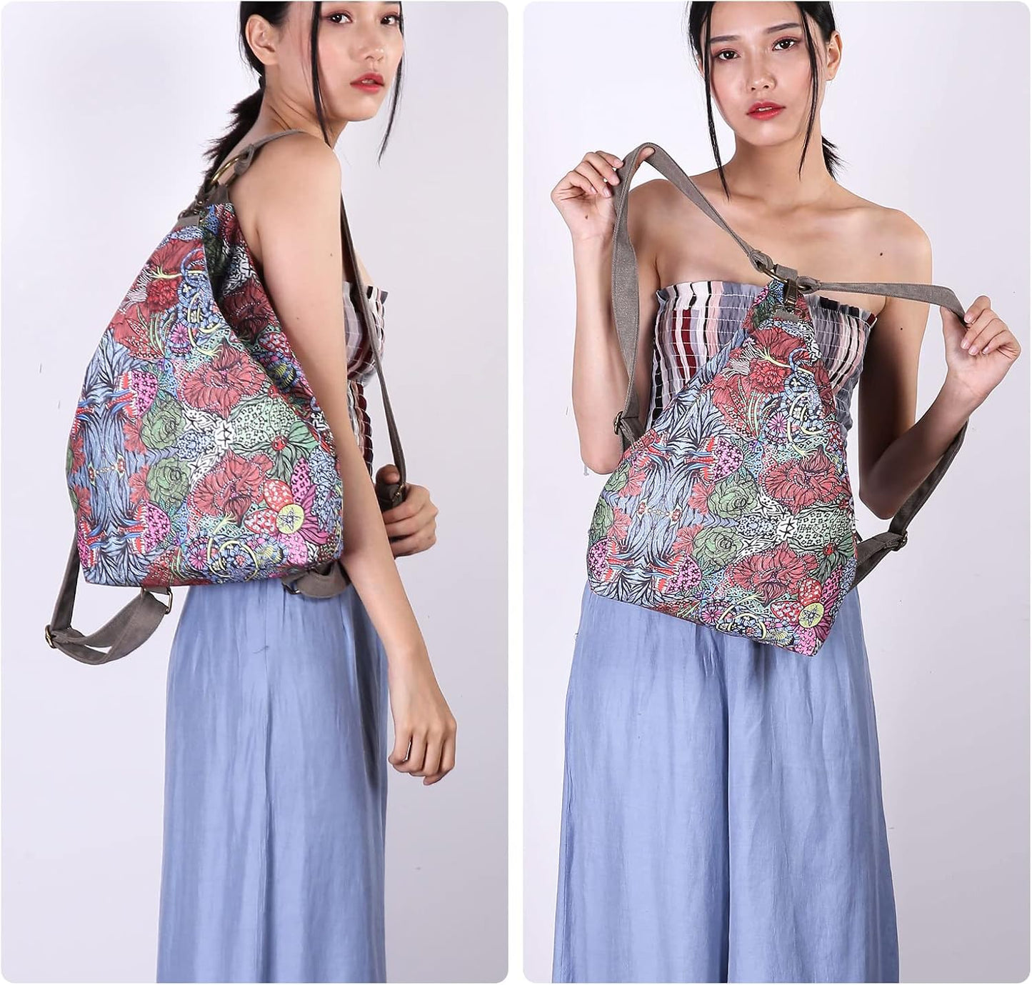 Boho Butterfly Small Backpack Purse for Women