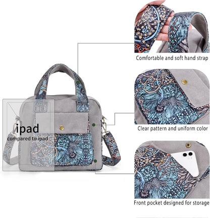Boho Canvas Shoulder Bag for Women – Small Crossbody